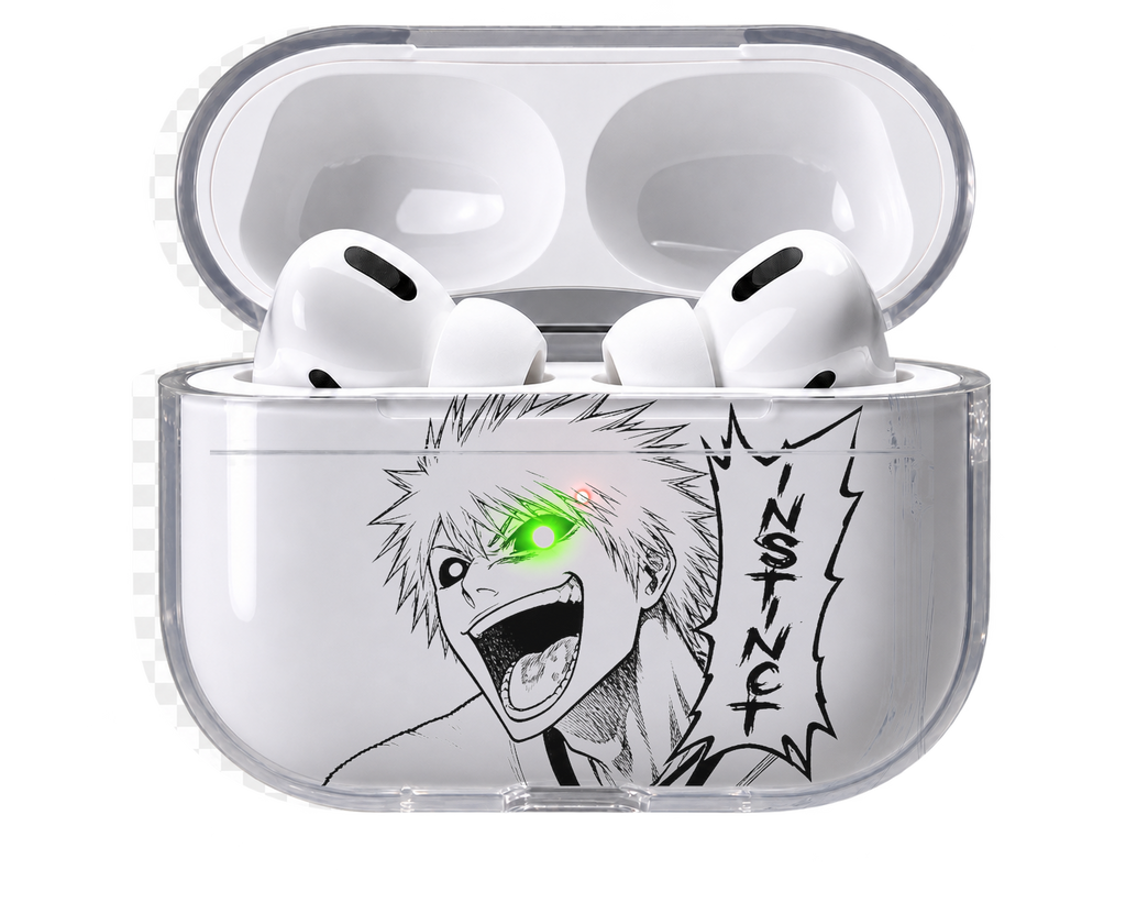 Ichigo Laugh transparent AirPods case, open