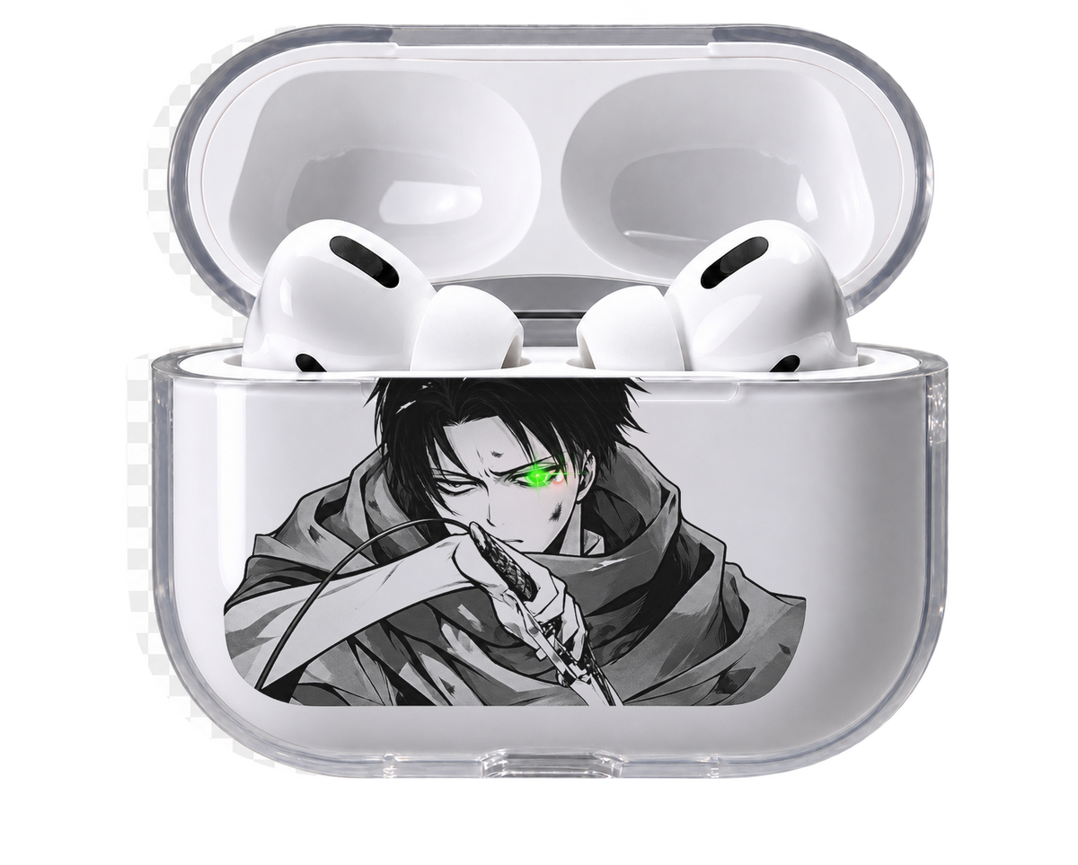 Levi Scarf transparent AirPods case, open