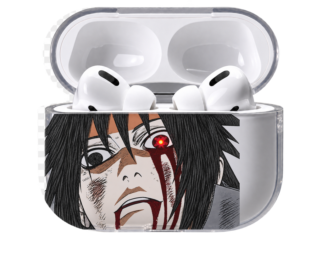 Madara Fallen transparent AirPods case, open