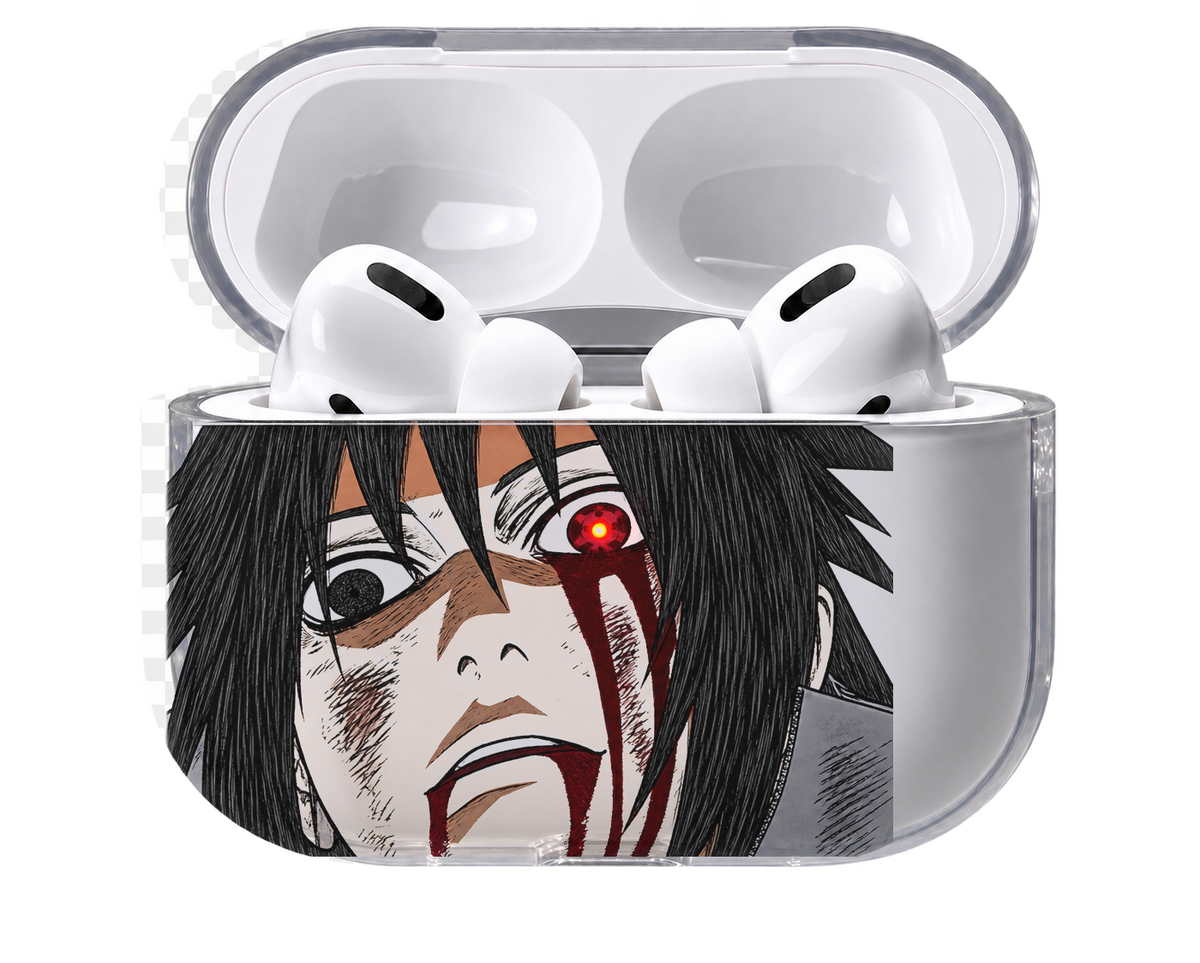 Madara Fallen transparent AirPods case, open