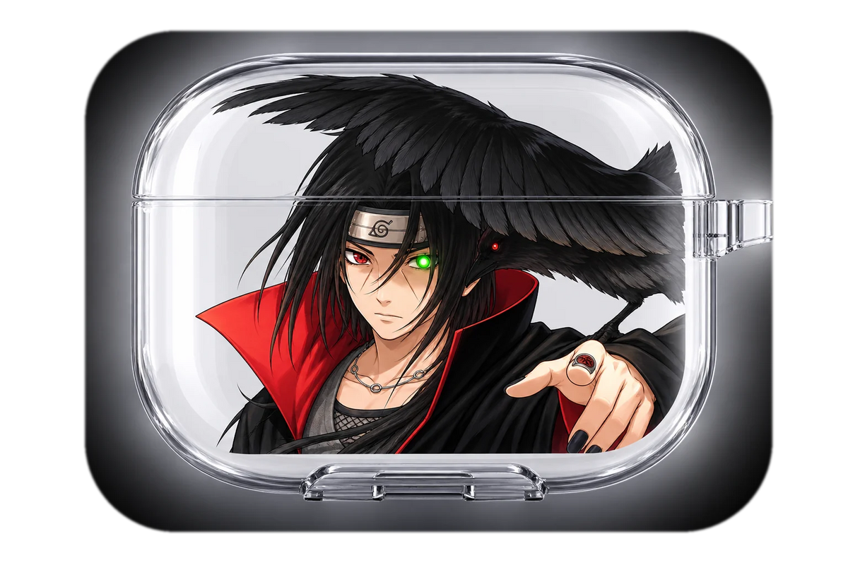 ITACHI CROW transparent AirPods case concept, closed