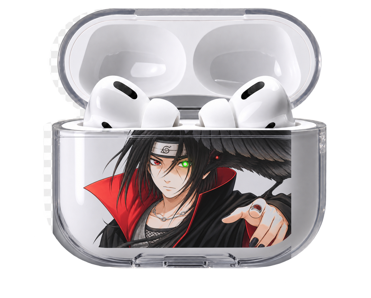 Itachi Crow transparent AirPods case, open
