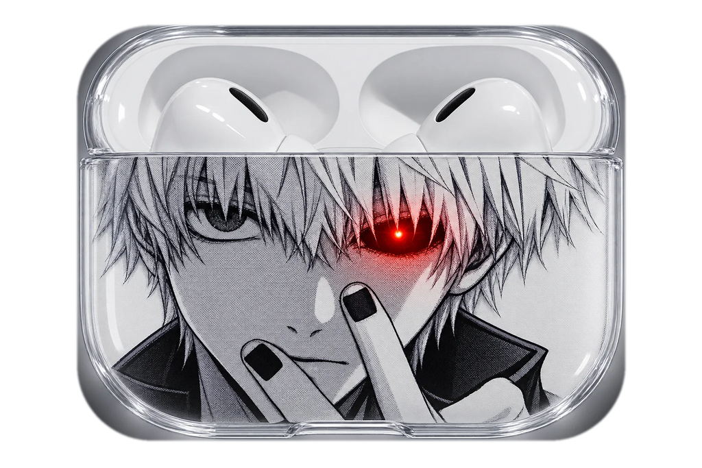 GOJO RED EYE transparent AirPods case concept, closed