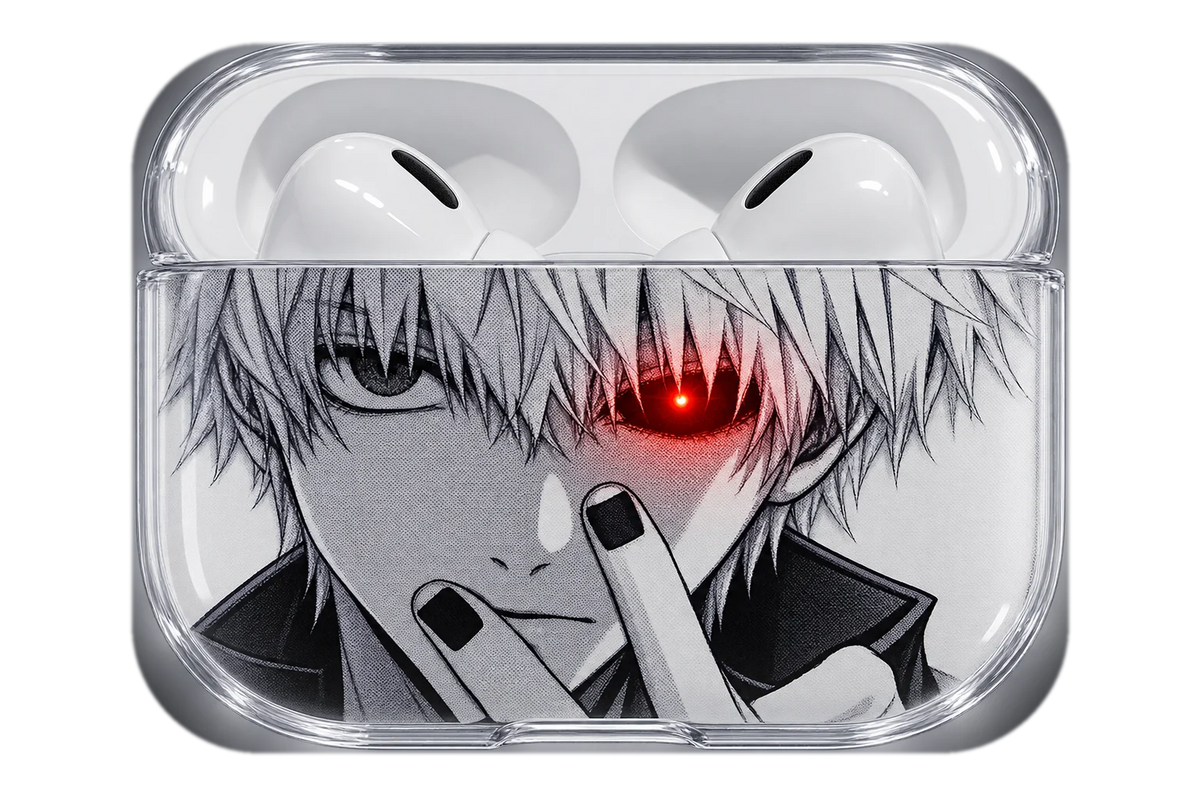GOJO RED EYE transparent AirPods case concept, closed