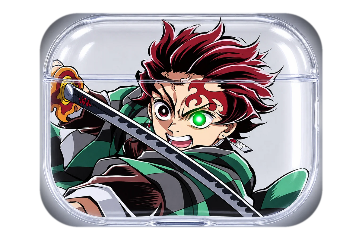 TANJIRO BLADE transparent AirPods case concept, closed