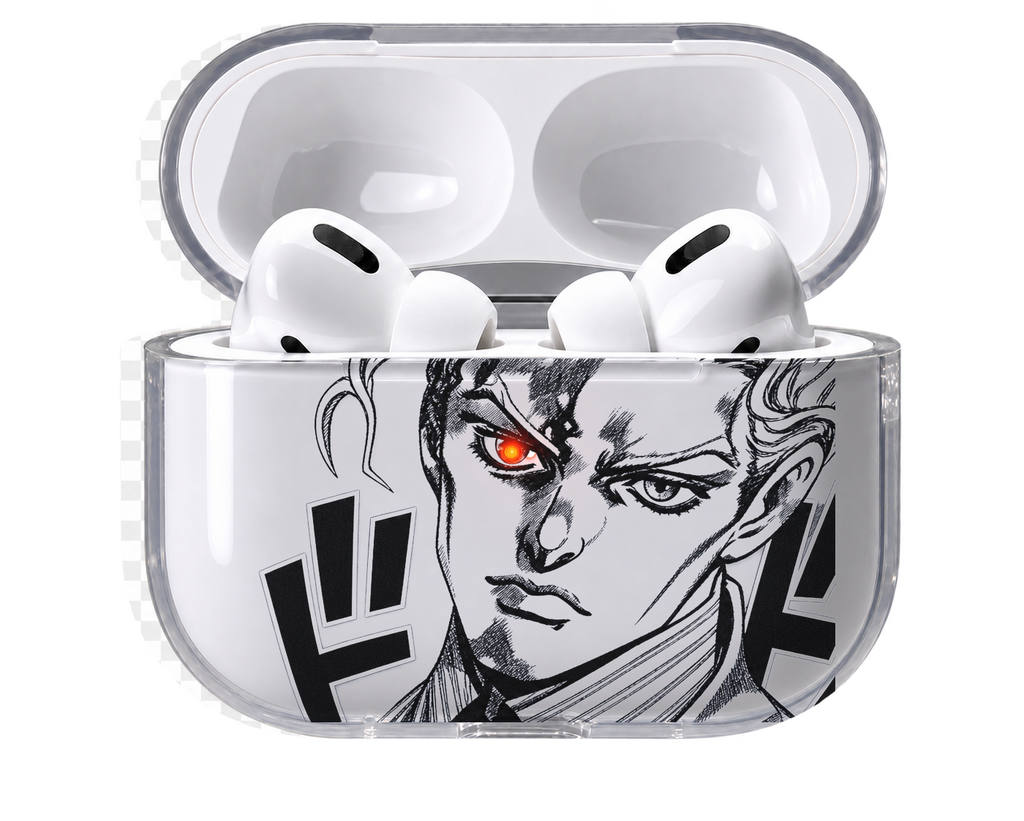 Golden Wind transparent AirPods case, open
