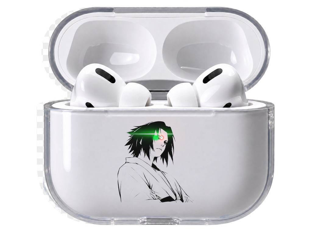Sasuke Seated transparent AirPods case, open