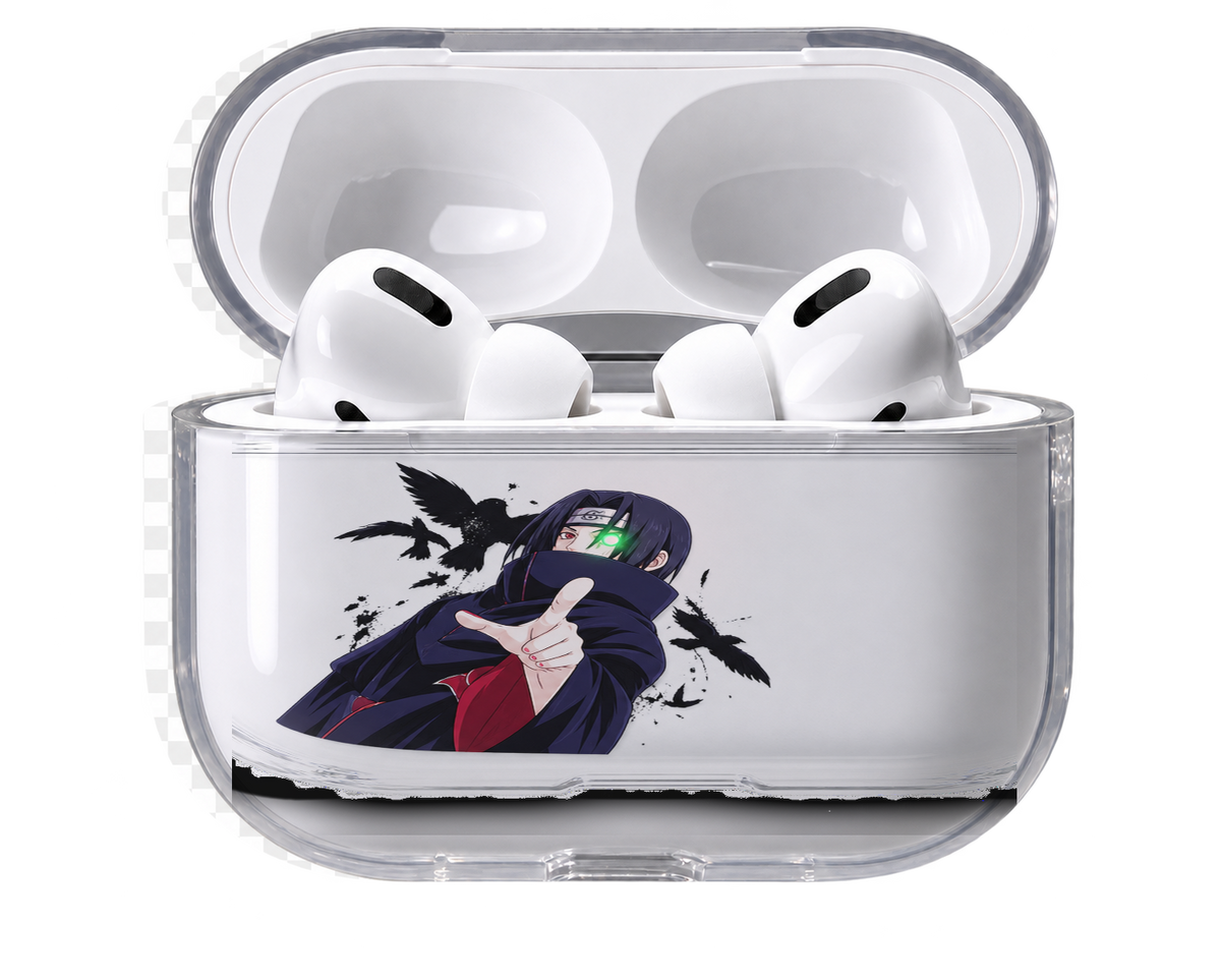 Itachi Genjutsu transparent AirPods case, open