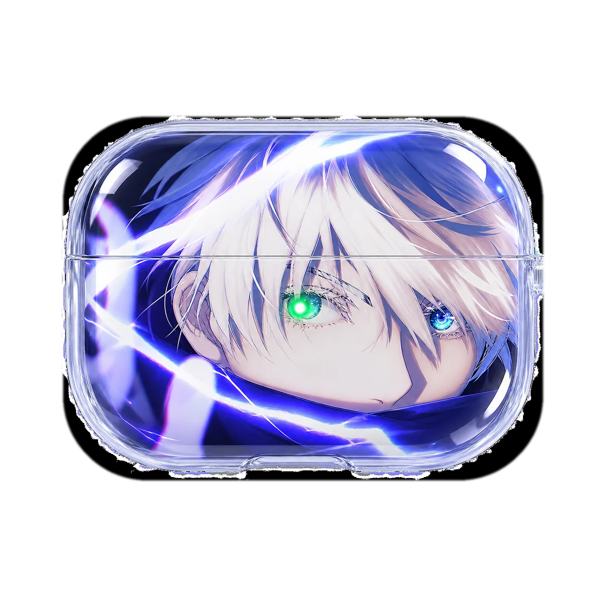 GOJO BLUE PORTRAIT transparent AirPods case concept, closed
